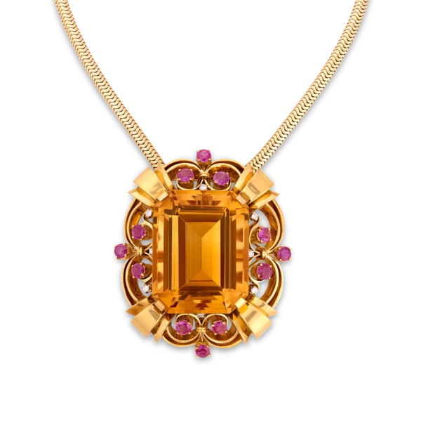 Tiffany & Co. Retro Citrine Necklace
