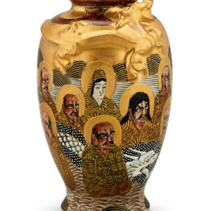 Satsuma Vase with Buddhist Monks and Dragons