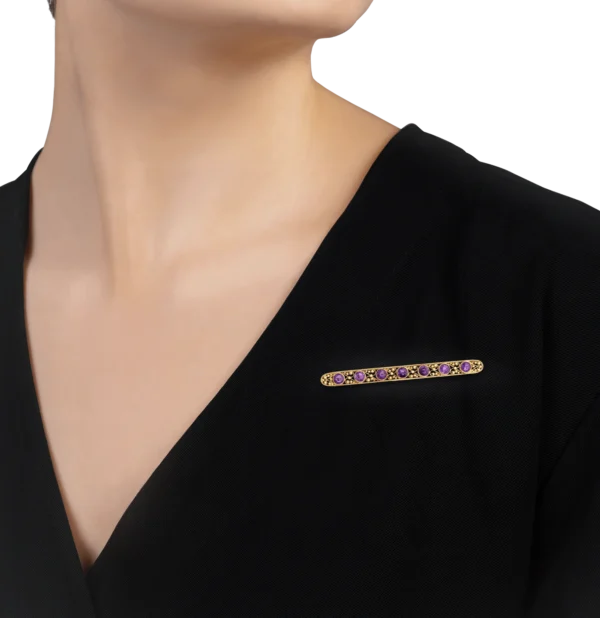 Amethyst Brooch, 1.68 carats