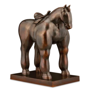 Horse with Saddle by Fernando Botero