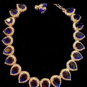 Bulgaria Style Pear Shaped Vintage Stoned Necklace